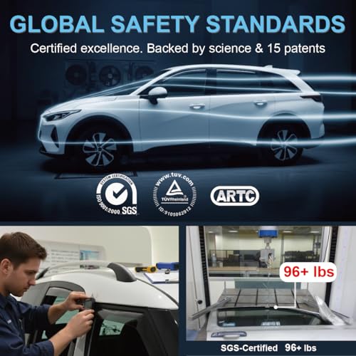 in-Channel Car Window Rain Guard Compatible with Honda CR-V (2007-2011) 4pcs, Taiwan Made Precise & Transparent Car Wind Deflectors No Water Leakage Visors - size: CR-V (2007-2011) 4pcs