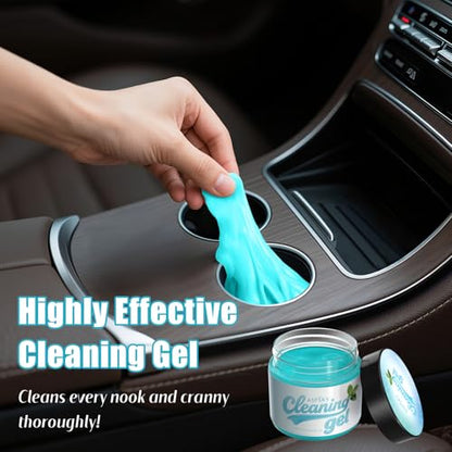 ASFSKY Car Cleaning Gel (Blue,Mint) Cleaning Putty Universal Dust Cleaning Car Interior Cleaner Keyboard Dust Remover Car Slime Gifts for Men Women Girl（1 Pack） - color: green