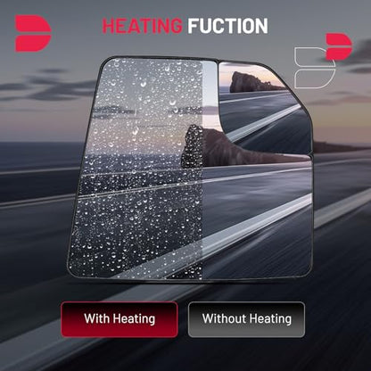 BDFHYK Mirror Glass Compatible with F150 2015-2020 Blind Spot Convex Mirror Glass w backing plate, FL3Z17K707L, Heated (Right Side) - size: Right Passenger Side, style: 2015-2020 F-150