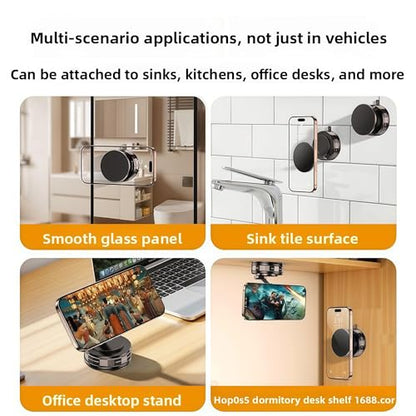 Magnetic Car Phone Holder, Cell Phone Mount, Suction Cup Phone Mount, Foldable Phone Navigation Holder