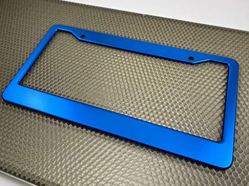 Special Edition Anodized Aluminum CAR License Plate Frames - Blue - color: Blue