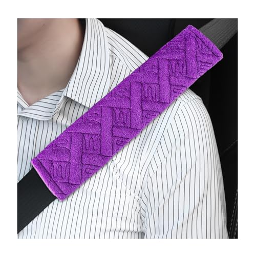 Dickno 2 PCS Car Seat Belt Pads Cover, Soft Comfortable Safe Belt Shoulder Strap Covers Harness Pad Helps Protect Your Neck and Shoulder, Universal Interior Accessories for Most Vehicles (Purple) - color: Purple