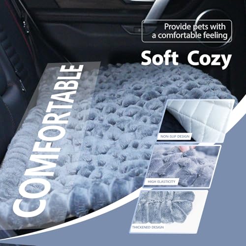Dog Car Seat Waterproof Bed Cover Non-Slip Car Back Seat Soft and Comfortabl Pet Bed Mat Car Blanket for Travel Backseat Extender Seat Covers Dog Bed for Cars Trucks and SUVs (Grey Cover 23.6” x 51”) - color: Waterproof Grey Cover