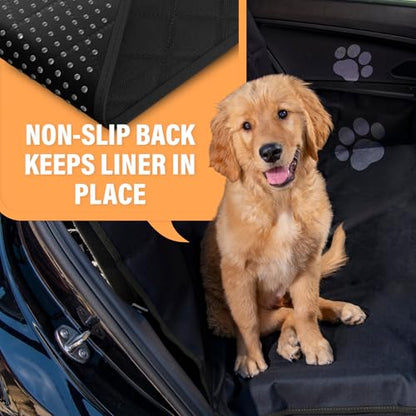 Active Pets XL Waterproof Hammock Large Car Seat Cover, Fits SUVs Trucks Big Sedans, Secure Convertible Travel Bed Protects Backseat Cargo from Dog Puppy Pet Water Food Drool Urine, Black - color: Black, size: XL
