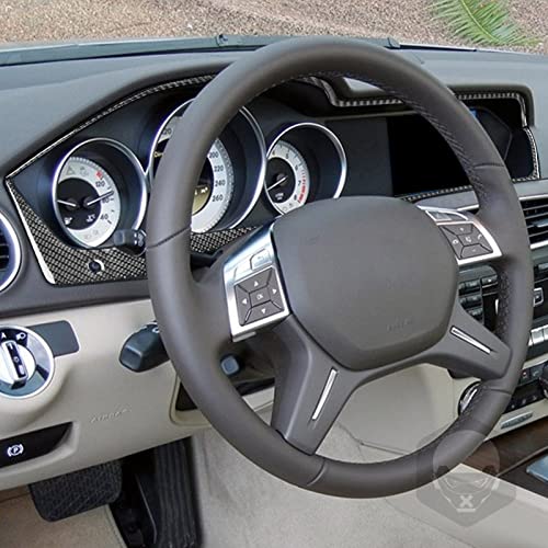 NVCNX Carbon Fiber Compatible with Mercedes-Benz C-Class W204 C250 C300 C350 C63 AMG 2012 2013 2014 Sedan / 2012-2015 Coupe Accessories Dash Instrument Cluster Cover Interior Trim Sticker Decal 2PCs - color: Dash Instrument Cluster Frame Trim - for 2012+