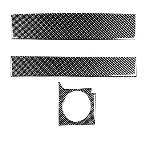 Passenger Instrument Dashboard Trim Cover Stickers Compatible with Ford Mustang GT Shelby 2005 2006 2007 2008 2009 Soft Carbon Fiber Car Accessories Decals - color: Co-pilot Dash-black