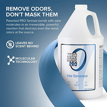 Zero Odor Pro Commercial Strength Odor Eliminator, Room Deodorizer and Air Freshener, Refill, 128 oz - size: 128 Fl Oz (Pack of 1)