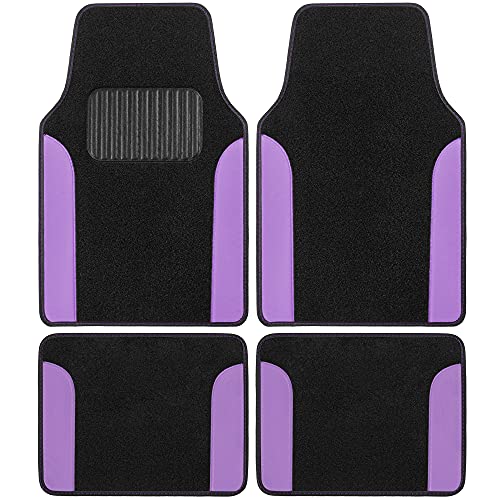 Floor Mats for Cars PU Leather Carpet Car Floor Mats Waterproof Car Mats Automotive Floor Mat for Cars SUV Trucks Van Tapetes para Carro Interior Car Accessories (Purple) - color: Purple