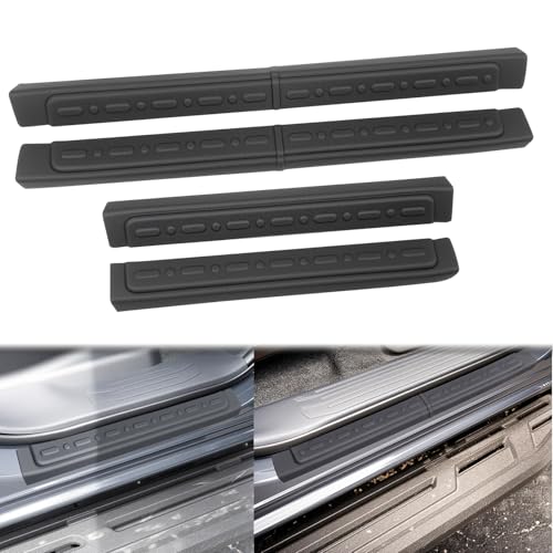 Door Sill Guards for 2024 2025 2026 Toyota Tacoma Double Cab Accessories, Door Sill Protector Kit Soft TPE Entry Guard Cover for 2024+ Tacoma 4Pcs Set - color: for 2024+ Tacoma