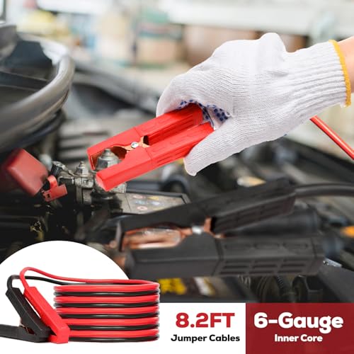 Car Emergency Kit,Auto Vehicle Truck Safety Emergency Road Side Assistance Kits with Jumper Cables,Safety Hammer,Black
