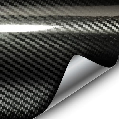 VVIVID Epoxy High Gloss Black Carbon Vinyl Automotive Wrap Film DIY Easy to Install No Mess (1.5ft x 5ft) - color: Black, size: 1.5ft x 5ft