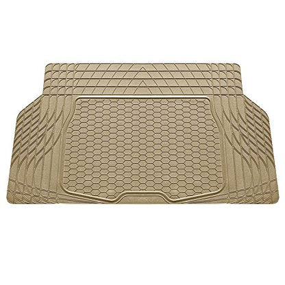FH Group ClimaProof Universal Cargo Mat – All-Weather, Trimmable Trunk Mat (55" W x 31.5" D) – Fits Most Cars, SUVs & Trucks – Beige - color: Beige, style: CARGO MAT