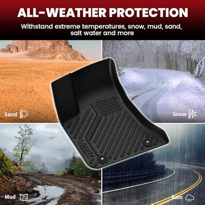 LASFIT Floor Mats & Trunk Mat for Dodge Charger 2011-2023 RWD, for Chrysler 300 2011-2023 RWD Without Subwoofer, All Weather TPE Custom Fit Car Mats Floor Liners Cargo Liner Cargo Mat Black - style: 4) Charger RWD | 2011-2023 | Floor Mats