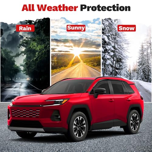 Canvcle Window Visors Rain Guards for 2026 2027 Toyota RAV4 Accessories, Outside-Mount Tape-On Side Window Wind Deflectors Vent Visors Shades Rainproof 6PCS, 2026 2027 RAV4 Rain - size: Toyota Rav4 2026-present