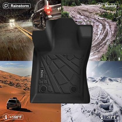 KARPAL Floor Mats & Cargo Liner for 2017-2025 2026 Jeep Compass, All Weather TPE Custom Fit Floor Liners Car Mats Accessories, Front & 2nd Row & Cargo Mat - style: 2017-2026 | For Jeep Compass | 1st & 2nd Row & Cargo