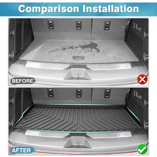 Mixsuper Cargo Liner for Chevrolet Tahoe/GMC Yukon 2021-2026, All Weather Cargo Mat Trunk Liner, Behind The 3rd Row Seats, Black - size: Cargo Liner Behind 3rd Row