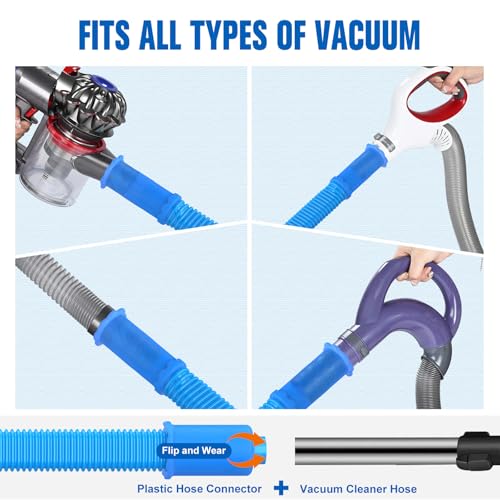 Sealegend Dryer Vent Cleaner Kit Vacuum Hose Attachment Compatible with Most Vacuum Cleaner, Quickly Lint Remover Cleaning Supplies - color: Blue