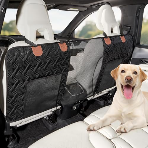 Dog Car Barrier,Dog Net for Car Divider,Pet Barrier with Mesh Organizer,Universal for Car,SUV,Truck - size: Large