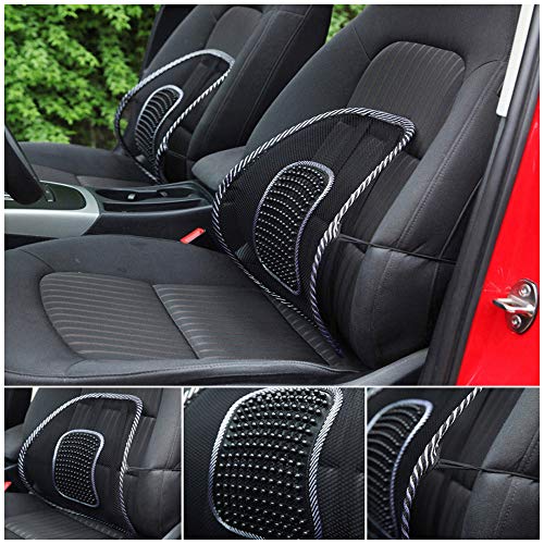 Big Ant Lumbar Support, Car Mesh Back Support with Massage Beads Ergonomic Designed for Comfort and Lower Back Pain Relief - Lumbar Back Support Cushion for Car Seat, Office Chair,Wheelchair