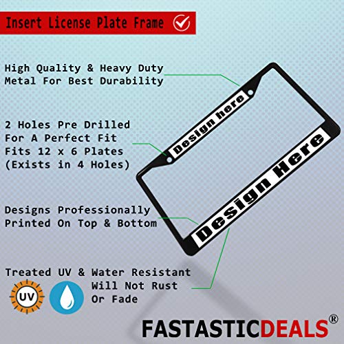 Fastasticdeals Metal Insert License Plate Frame She Believed Could So Did A Weatherproof Car Accessories Black 2 Holes Solid Insert - color: Black 2 Holes Solid Insert