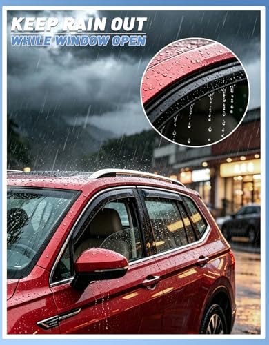 in-Channel Rain Guards Fit for GMC Terrain 2018-2024 Window Rain Guard Extra Durable Window Deflectors Window Vent Visors Vent Shades Exterior Car Accessories - size: Fit for 2018-2024 GMC Terrain