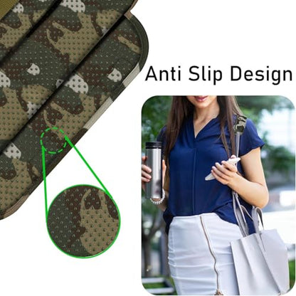 ZINZ Ultra Thick & Breathable Universal Shoulder Pad Cushion for Bag - Long & Comfort - color: Camouflage Green