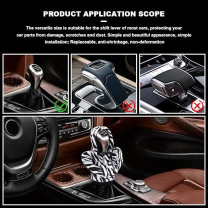 Universal Hoodie Car Gear Shift Cover, Funny Shifter Hoodie, Most Car Gear Shift Levers - color: Zebra, size: 1 Piece