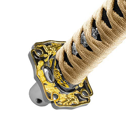 JDMBESTBOY Samurai Sword Gold Black Shift Knob Shifter Alloy Katana Adapters Universal 20cm - color: Gold Black, size: 20cm
