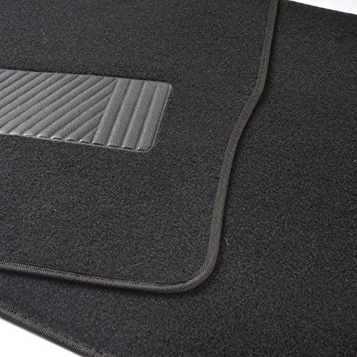 BDK InterLock Car Floor Mats - Secure No-Slip Technology for Automotive Interiors - 4pc Inter-Locking Carpet (Black) (826942129223) - color: Black