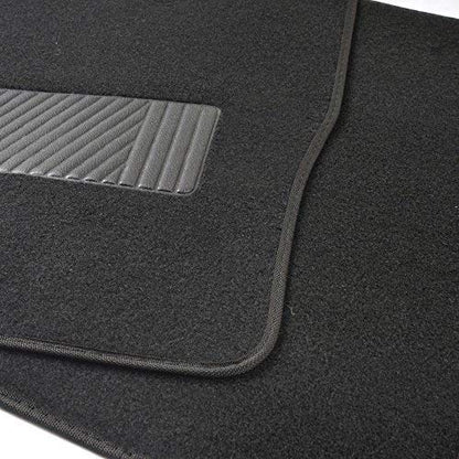 BDK InterLock Car Floor Mats - Secure No-Slip Technology for Automotive Interiors - 4pc Inter-Locking Carpet (Black) (826942129223) - color: Black