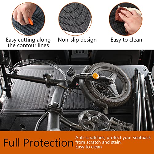 TripleAliners Vehicle Mat Universal Fit Trunk Cargo Liner All Weather Protection XPE Material Seat Back Protector Trim-to-Fit Compatible with Most Cars SUV Sedan(Backrest Mat) NO for Suede Surface - size: Seat Back Mat
