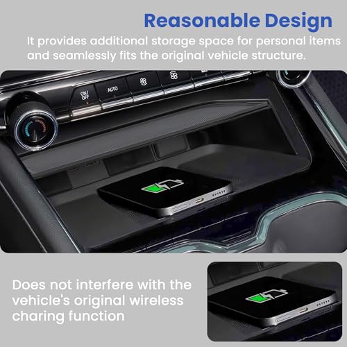 Carwiner Center Console Organizer Tray Compatible with 2024-2026 Chevy Traverse Accessories, Console Storage Box Compartment Tray（Not Compatible with 2024 Chevy Traverse Limited）
