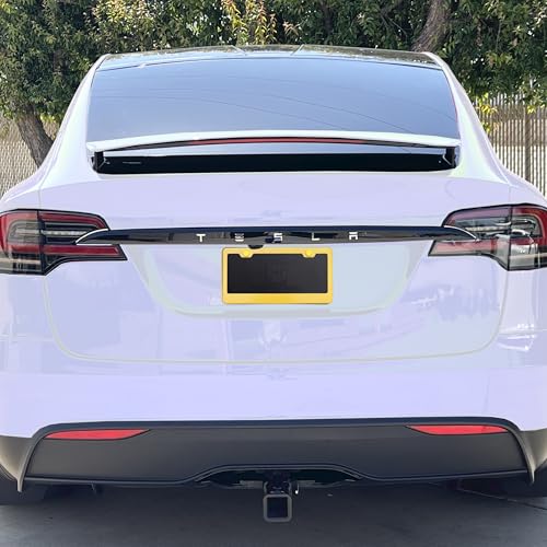 T304 Stainless Steel License Plate Frame – 8K Mirror Polish Finish, Rust-Resistant, Slim Design, Universal Fit, Includes Screw Caps, Washers & Stainless Steel Screws (Yellow) - color: Yellow