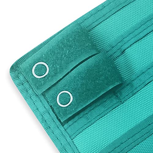 ASA TECHMED Nurse Pocket Organizer, Nylon 5 Pocket Nurse Scrub Organizer, 6 Inch x 5 inch, Green - color: Green
