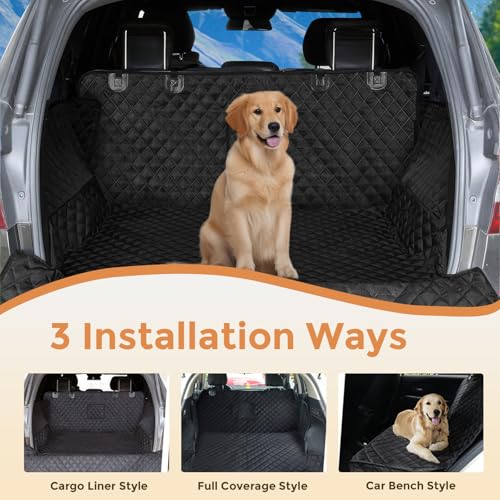 SUV Cargo Liner for Dogs, 200 * 135cm Pet Dog Car Seat Cover with Side Flaps for SUVs Backseats, Dog Car Trunk Seat Protector Cover Mat for Universal Car Trunk Pet (79inch*53.14inch)