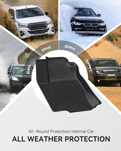 AOMSAZTO Floor Mats and Cargo Liner Compatible with Mercedes benz GLE 2016-2019 350 400 43 AMG 450 AMG 500 500e 550 550e 63 AMG S (Not for Coupe/cabriolet), Custom Fit All Weather 1st & 2nd Row, Black - style: 3) for Mercedes Benz GLE | 2016-2019 | Floor+