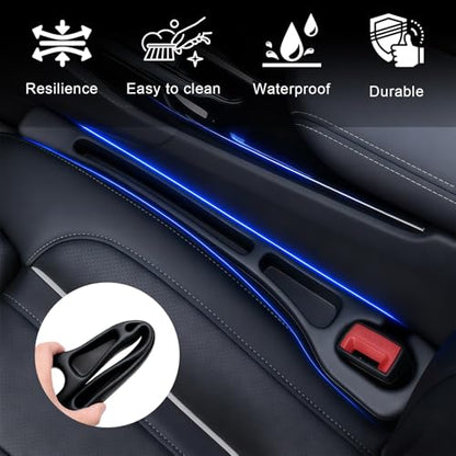 Car Seat Gap Filler Organizer 2 PCS Black Universal Seat Gap Plug Blocker Anti-Drop Console Catcher Phone Keys Storage for Car Truck SUV Auto Accessories Style1 - size: Style 1