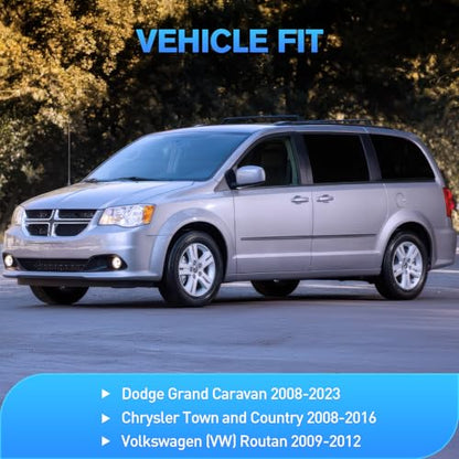 Nilight in Channel Rain Guards for Grand Caravan 2008-2023, Chrysler Town Country 2008 2009 2010 2011 2012 2013 2014 2015 2016, Volkswagen Routan 2009-2012 Window Deflectors, Vent Window Visors-4PCS - size: Grand Caravan 2008-2023