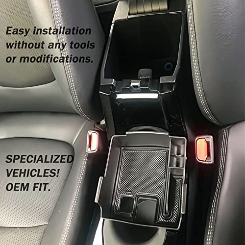 Center Console Organizer Compatible with Toyota Corolla Cross (XG10) 2022 2023 2024 2025 2026 and Corolla 2019-2026 E210, Maximize Space with Tray, Charging Port Coin Holder for Armrest Black
