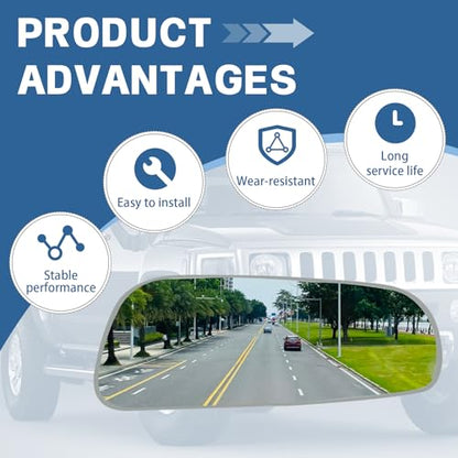 2 Pack HD Glass Blind Spot Mirror 360° Adjustable Frameless Convex Rear View Mirrors Exterior Accessories with Wide Angle for Car SUV and Trucks Easy Install (Rectangular) - style: Rectangular