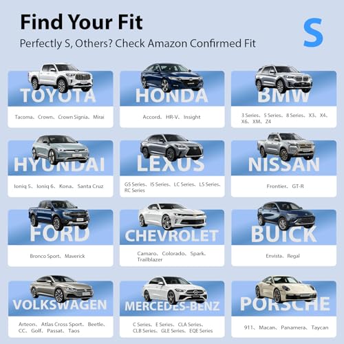 Upgraded Windshield Sun Shade for Tacoma, Pick-ups, Sedans & SUVs[Nano Ice-Crystal Cooling, 99.9% Sun Protection] Foldable Sunshade with Storage Bag, Car Accessories, S (59 x 29 in) - size: S | 59"L x 29"W