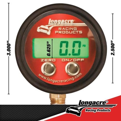 Longacre 52-53010 Pro Digital Tire Pressure Gauge 0-25 psi - size: 25 psi