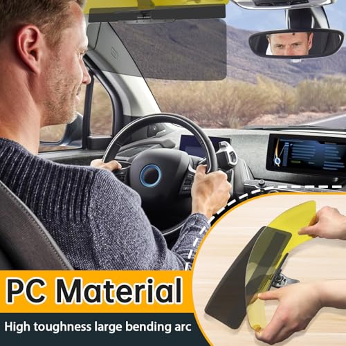 Upgraded Car Sun Visor Extender + Siding Day and Night, Easy to Install, Universal UV400 Anti-Glare Design, Effectively Resists Glare, UV Rays, and Snow Blindness, Ensuring Driving Safety - size: Sun Visor for Car-Siding-D N