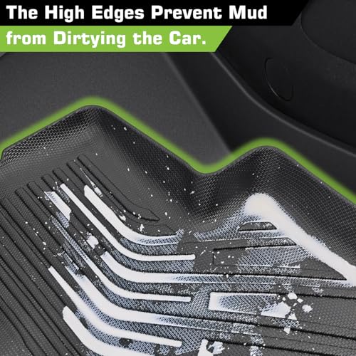 Floor Mats for Genesis GV80 (Only Fit for 5 Seats) 2021-2024 2025, TPE Waterproof Non-Slip All Weather Protection Custom, Floor Mats & Cargo Liner & Seatback Mat