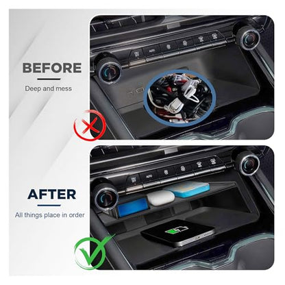 Carwiner Center Console Organizer Tray Compatible with 2024-2026 Chevy Traverse Accessories, Console Storage Box Compartment Tray（Not Compatible with 2024 Chevy Traverse Limited）