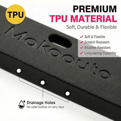 2 Pack License Plate Frames Compatible with Shoe Charms - Premium TPU (Better Than Silicone), DIY Cute Car Accessories, Rattle-Proof & Anti-Theft Stainless Steel Screws (Matte Black) - color: Black, size: 2 PCS