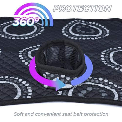 Potty Training Car Seat Protector, Waterproof Car Seat Cover for Toddlers, Piddle Pads for Baby Carseat, Stroller, Non-Slip & Machine Washable (Black, 2PC) - color: Black