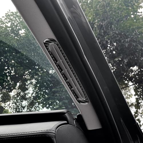 AIRSPEED Carbon Fiber for Mazda 3 Axela 2019-2025 Center Console A-Pillar Air Vent Frame Cover Interior Trim Accessory, Black - color: A-pillar Air Vent Frame