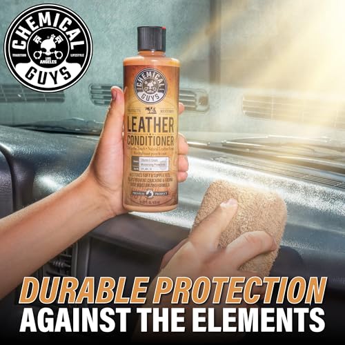 Chemical Guys Leather Cleaner and Conditioner Kit - 2 Bottles (4 oz Each), Car Cleaner and Conditioner, Safely Cleans & Conditions Leather Car Interiors, Furniture, Shoes, Boots, Bags, Apparel & More - style: 4 Fl Oz KIT