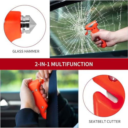 MOTORBUDDY Seatbelt Cutter and Window Breaker for Cars,Glass Breaker,Auto Escape Safety Hammer Tool Under Water,Emergency Car Safety Accessories,Truck，Vehicle - color: Red (1 Pack)